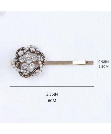Cimenexe Bohemian Crystal Flower Hair Clip Rhinestone Hair Pin Clips Gold Pearl Hair Pins Pearl Flower Bobby Pins Barrettes Paved Cz Hair Barrette Bridal Headwear Wedding Hair Accessories Jewelry Style E - Buy Online on GoSupps.com