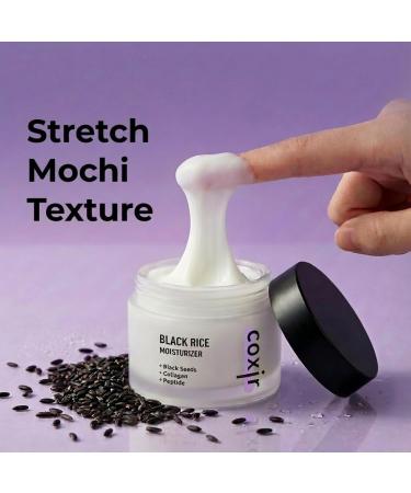 coxir Black Rice Moisturizer Face Cream Hydrating Korean Moisturizer with Niacinamide Collagen & Peptide Complex Radiance Barrier Support Lightweight Non-Greasy(1.69 fl oz) - Buy Online on GoSupps.com