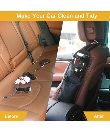URAQT Car Seat Side Storage Bag with 3 Pockets - Multi-Pocket Drink Holder for Cars, Trucks, SUVs & Gaming Chairs - Black - Buy Online on GoSupps.com