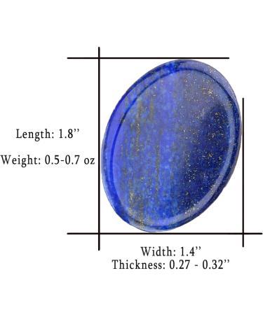 Lapislazuli Healing Thumb Stone - Blue Crystal for Wiccan Practices Stress Relief Reiki Healing & Energy Balancing | International Shipping Available - Buy Online on GoSupps.com