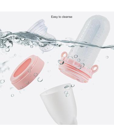 Buy Pink Silicone Baby Feeder & Squeezing Spoon - Skin-Friendly Safe Toothed Pacifier for Outdoor Use - Buy Online on GoSupps.com
