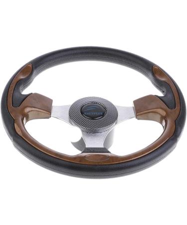 Dolity 12.6-inch Aluminum Alloy Boat Pontoon Steering Wheel | 3 Spoke 3/4 Shaft PU Carbon Fiber | Marine Accessories for Boats, Vessels, Yachts - Buy Online on GoSupps.com