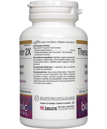 Bioclinic Naturals Theracurmin 2X 120mg 75 V-Caps - Buy Online on GoSupps.com