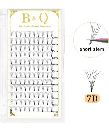 7D-0.07D-9mm Pre Made Fan Eyelash Extensions | B&Q LASH Russian Volume Lashes 7D-D-0.07 9mm - Buy Online on GoSupps.com