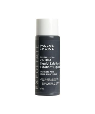 Paulas Choice SKIN PERFECTING 2% BHA Liquid Salicylic Acid Exfoliant Daily Facial Exfoliator for Blackheads Enlarged Pores Fragrance-Free & Paraben-Free Travel Size - 30 ml Travel Size - 30ml