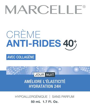 Marcelle Anti-Wrinkle Cream 40+ Day & Night Anti-Aging Cream with Collagen and Elastin Reduces Fine Lines & Wrinkles Restores Radiance Fragrance-Free Hypoallergenic Cruelty-Free 50 mL 40+ 50 ml (Pack of 1) - Buy Online on GoSupps.com