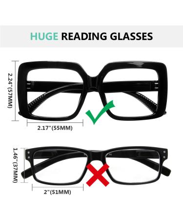 Buy Eyekepper Huge Metalless Reading Glasses 6 Pack - Oversized +2.00 Readers for Women - Screwless Spring Hinges Mix Colors - Buy Online on GoSupps.com