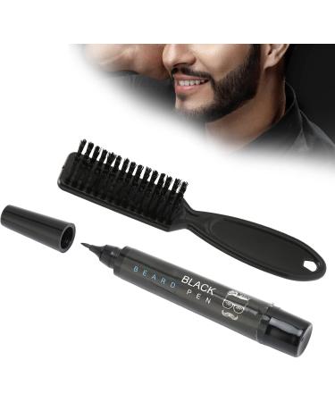 Mustache Pencil Set - Waterproof & Long Lasting Beard Filler (Black) | 4 Tips for Perfectly Defined Mustache International Shipping - Buy Online on GoSupps.com