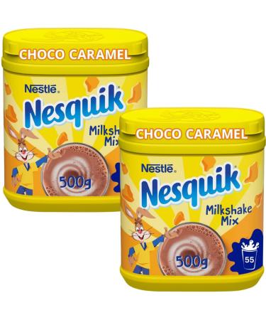 Milkshake Powder Bundle With Nesquik Choco Caramel Flavour Milkshake Mix 500g (2 Pack)