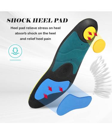 Daotshy Plantar Fasciitis Orthotic Shoe Inserts - Arch Support Gel Insoles for Men & Women - Relieve Fallen Arch & Flat Feet - Size Men 6-6.5/Women 8-8.5 (245mm) - Buy Online on GoSupps.com