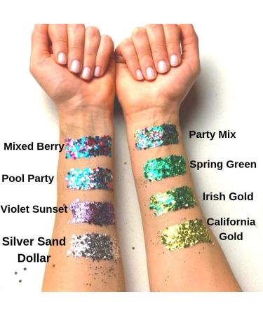 Blue Pink Biodegradable Glitter for Festivals - Cosmetic Grade Face, Hair, Eye, Body Glitter - Festival & Rave Accessory - Buy Online on GoSupps.com