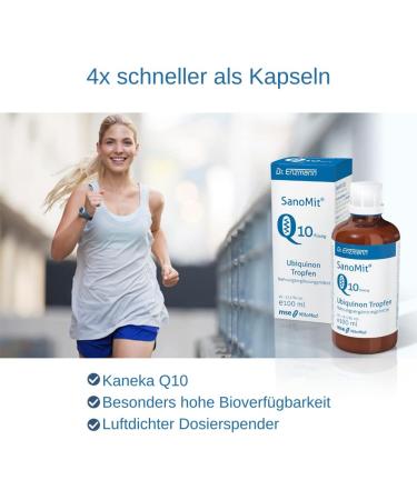 SanoMit Liquid Ubiquinone Kaneka Coenzyme Q10 - High Dose Liposomal Vegan Drops (2x100ml + 2x10ml) | Dr Enzmann - International Shipping Available - Buy Online on GoSupps.com