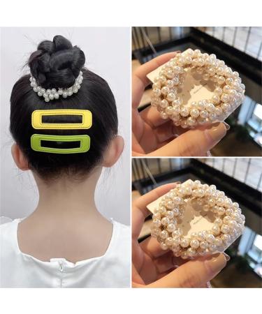 yangzerang Pearl Hair Scrunchies Hair Ties Beaded Fashion Elastic Hair Scrunchies Elegant Pearls Ponytail Holder Hair Stretch Hair Rope Accessories for Women Girls Jewelry - Buy Online on GoSupps.com