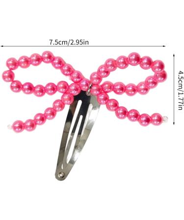 WDNIGLP Fashionable Bow Hair Clip Simple Bowknot Hairpin Imitation Pearls Bow Barrettes Elegant Accessories for Women Girls Grey-2 - Buy Online on GoSupps.com