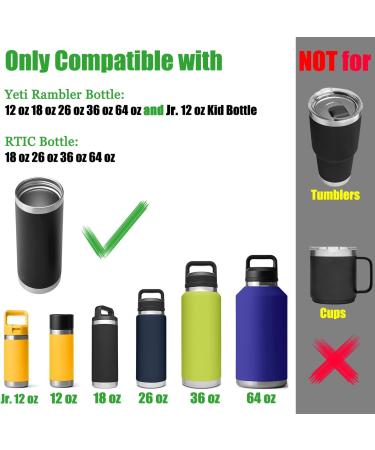 YETI Rambler Bottle Straw Lid - Flexible Handle & Straw Replacement for 12-64 oz Bottles - Buy Online on GoSupps.com