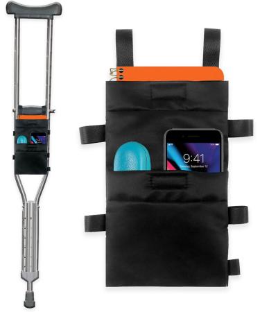 BUKISA Crutch Pouch Bag Crutch Accessories Bag for Water Bottle - Water-Resistant Pocket Organizer with Drink Holder Pouch for Crutches Phones Keys Pens Water Bottles - Buy Online on GoSupps.com