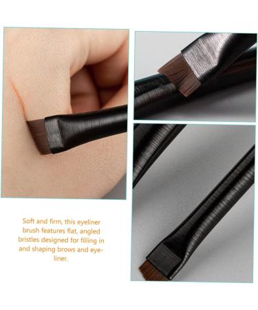 PLAFOPE 3 Sets Wood Black Ultra Thin Eyeliner Brow Brush Kit Eye Makeup Tool Flat Eyebrow Brush - Buy Online on GoSupps.com
