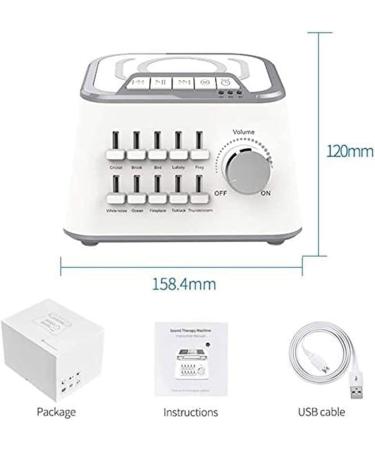 Cordless White Noise Machine 10-Sound Source Portable Sleep Aid with Wireless Charging Function 3W Adjustable Tone Bluetooth Sound Machine for Children Adults Seniors - Buy Online on GoSupps.com