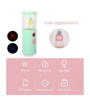 Green and Pink Nano Facial Mister Cute Hydrating Facial Care Tool for Office, Gym, Outdoor Sports Cooling Mist for Men and Women - Buy Online on GoSupps.com
