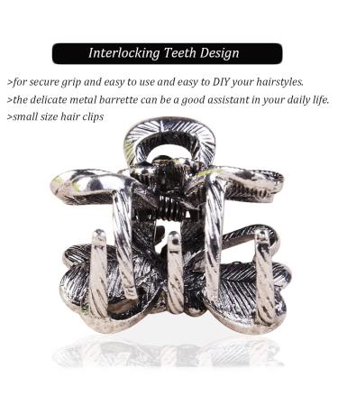 YMrott Crystal Rhinestone Claw Hair Clips - 6-Pack Vintage Metal Barrettes for Girls & Women | Style C - Buy Online on GoSupps.com