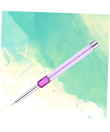 minkissy False Tip Builder Brush Nail Brush Pen Flat Brush Pen Gel Nail Brush Dual Brush Pens Purple Manicure medium Purple - Buy Online on GoSupps.com