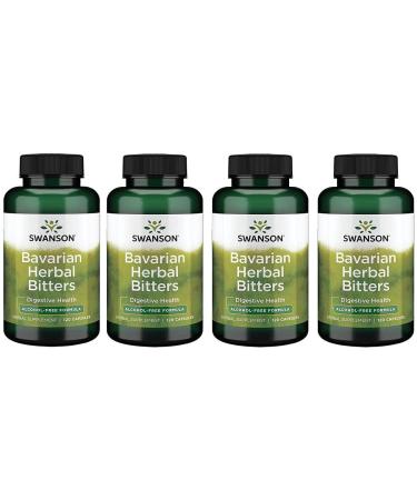 Swanson Bavarian Herbal Bitters 120 Caps 4 Pack