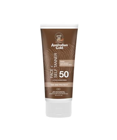 Australian Gold SPF 50 Face with Selftanner New Formula