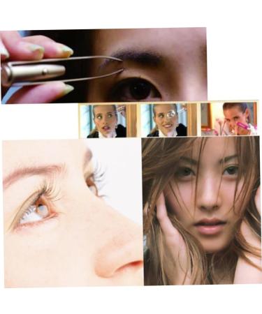 HAPINARY Stainless Steel Tweezers Led Light Eyelash Tweezer Led Eyebrow Tweezer Eyebrow Hair Removal Tweezer Lash Tweezer - Buy Online on GoSupps.com