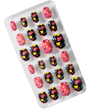 dijiusidy 1 Set Children Nails Medium Length Press on Solid Color Full Cover Art Decals Beauty Tool Salon Supplies Manicure Kit Two - Buy Online on GoSupps.com