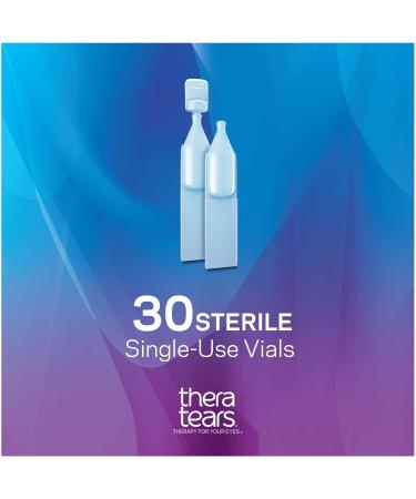 TheraTears Dry Eye Therapy - Preservative Free Lubricating Eye Drops 30 Single-Use Vials (2 Pack) - International Shipping Available - Buy Online on GoSupps.com