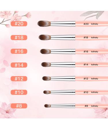 Pure Kolinsky Acrylic Nail Brush Size 12 - Pink Wood Handle - Professional Manicure Tool for DIY Home Salon - Cherry Blossom Pink - Buy Online on GoSupps.com