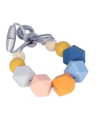 Baby Teething Chew Grade Safe Vibrant Colors Portable Necklace Food Silicone Teether 1 (Style 2) - Buy Online on GoSupps.com