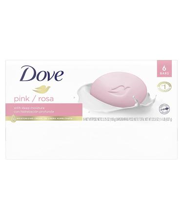 Dove Beauty Bar Gentle Cleanser for Softer, Smoother Skin - Pink, More Moisturizing Than Ordinary Bar Soap - 6 Count - Buy Online on GoSupps.com