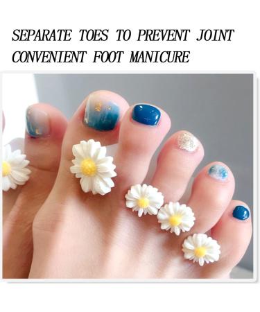 16 Pieces Silicone Toe Separators - Daisy Flower Nail Art Tools for Women | Perfect for Pedicure & Manicure - Buy Online on GoSupps.com