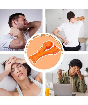 MSpebec Trigger Point Massager - Effective Massage Device for Neck & Shoulder Pain Relief | Orange Therapy Tool - Buy Online on GoSupps.com