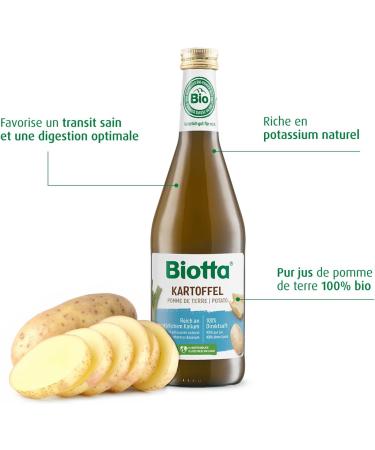 BIOTTA - Jus de Pommes de terre et de fenouil lacto-ferment - Pr paration base de pommes de terre 100% bio - Action cibl e Digestion - 500ml - Fabrication Suisse - Lot de 3 - Buy Online on GoSupps.com