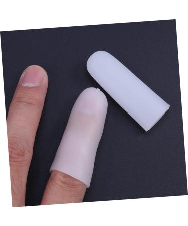 Lurrose 2 PC Silicone Gel Thumb Brace Gloves for Cutting, Finger Guards & Corn Protectors - White, Size 1 - Buy Online on GoSupps.com