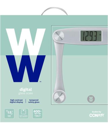 Conair WW Digital Glass Bathroom Scale - 400 Lbs Capacity, Silver Frame - Buy Online on GoSupps.com