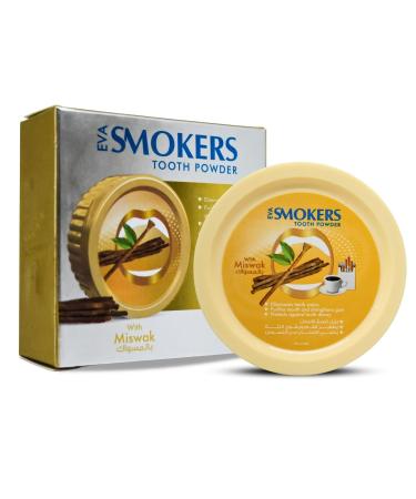 Eva Smokers Tooth Powder with Miswak Flavor Miswak Siwak Natural Herbal Halal Islamic for The Beauty and Radiance of Teeth and Mouth Freshening 1.41 oz / 40 gm