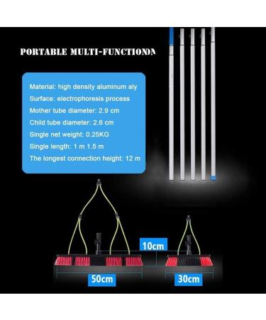 Telescopic Water Fed Pole for Cleaning Conservatory Roofs Photovoltaic Panels and Windows Suitable for Cleaners 35cm Brush Head 10M/33FT - Buy Online on GoSupps.com