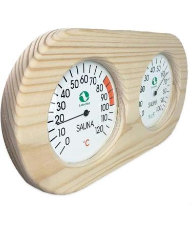 Buy Sudorewell Sauna Measuring Station | Thermometer & Hygrometer in Wooden Frame Accurate Climate Meter for Optimal Sauna Experience - Buy Online on GoSupps.com