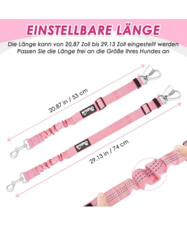 Buy Eyin Pink Dog Harness with Seat Belt for Car - Adjustable & Breathable 2 Carabiner Hooks for Child Safety Seat or Trunk Size S - International Shipping - Buy Online on GoSupps.com