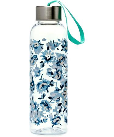 Puckator Peony Pick of the Bunch 500ml Reusable Plastic Water Bottle with Metal Lid - Eco-Friendly & Stylish for International Shipping - Buy Online on GoSupps.com