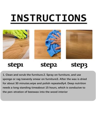 2Pcs Natural Micro-Molecularized Beeswax Beeswax Spray Furniture Polish Multi-Surface Polish and Cleaner for Wood & Furniture Wood Seasoning Bees wax Spray - Buy Online on GoSupps.com