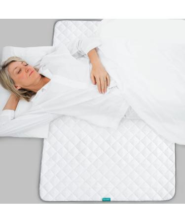Bed Pads for Incontinence 34" x 52" Washable, Waterproof Adults Bed Wetting Protection Pad, Reusable Hospital Bed Pads / Pee Pads White 34" x 52"