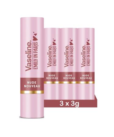 Vaseline Vaseline x Emily in Paris Nude Nouveau | Moisturizing Lip Balm | Limited Edition | (3-pack Nude Nouveau)