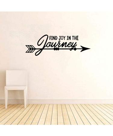 Joyful Journey Arrow Quote Decal Sticker - Wall Vinyl Art Decor - Buy Online on GoSupps.com