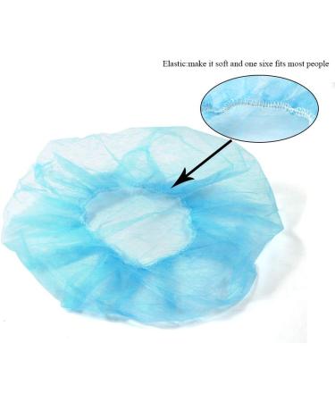 OKEKON Disposable Bouffant Caps - 100Pcs Blue | Non-Woven Dust Cap for Labs, Hospitals & Food Service | Latex-Free, Lightweight & Breathable - Buy Online on GoSupps.com