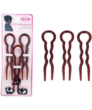 3Pcs U-Shaped Hairpin - Women s Plastic French Bobby Pins | Quick Styling Tools & Accessories - Buy Online on GoSupps.com