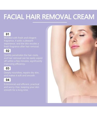 Cream for hair removal facial hair removal cream for women lotion smoothing solution for daily use on the go swimming dates meetings - Buy Online on GoSupps.com